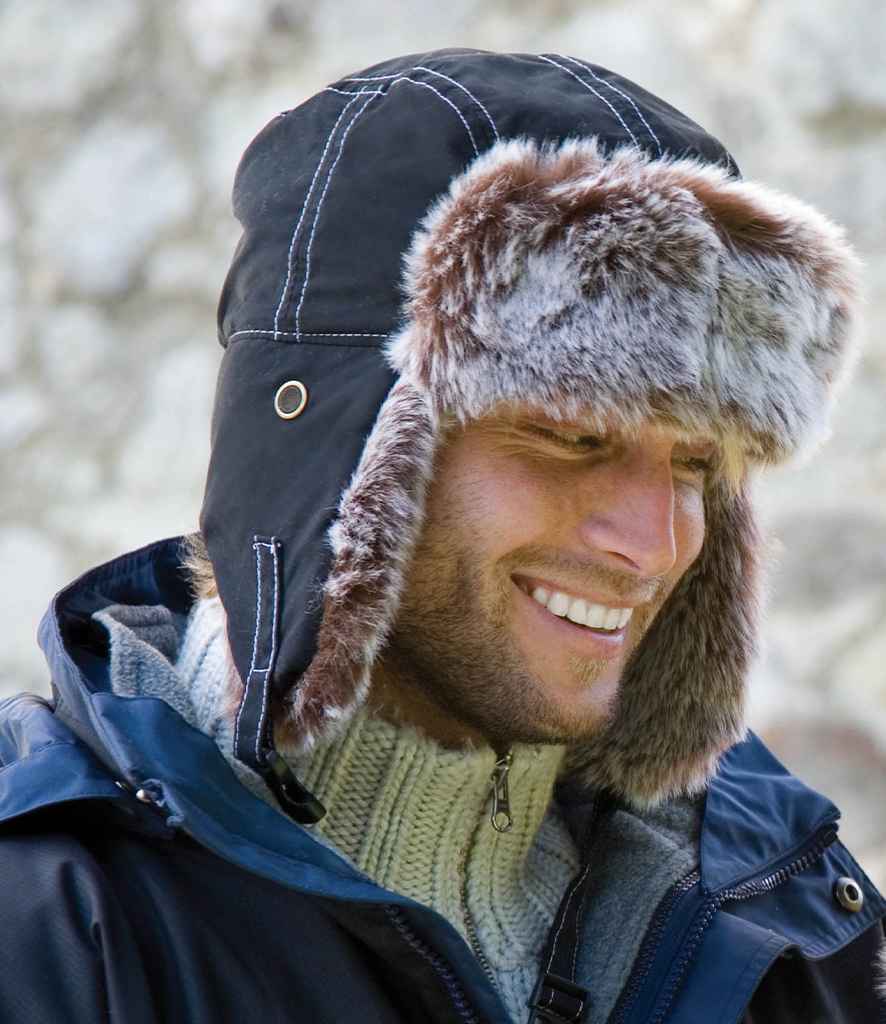 Result Classic Sherpa Hat | Black - Result Winter Essentials Headwear - Lancashire Teamwear
