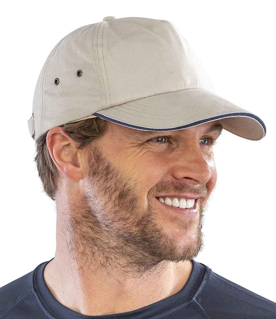 Result Plush Cotton 5 Panel Cap | Putty - Result Headwear Headwear - Lancashire Teamwear