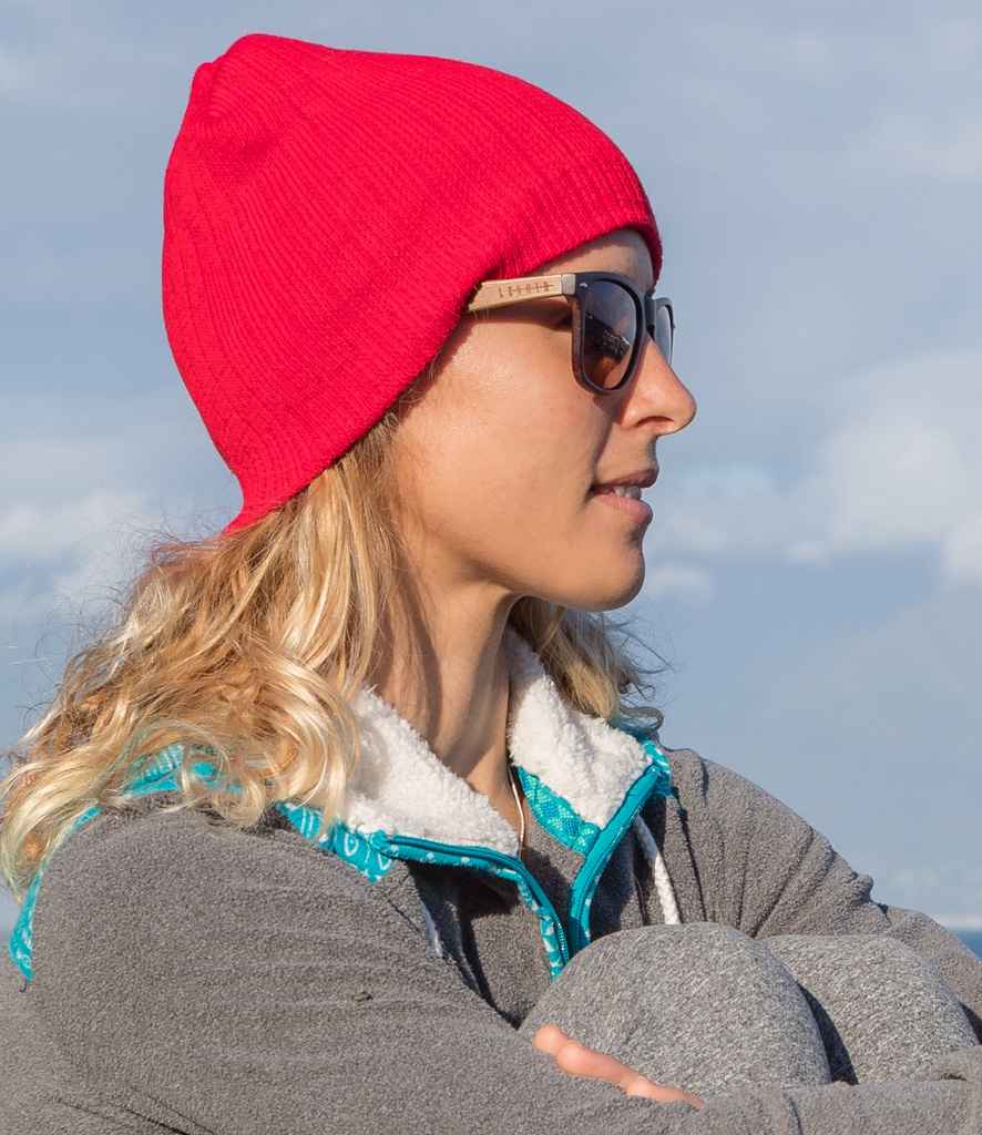 Result Cotton Knitted Beanie | Red - Result Winter Essentials Headwear - Lancashire Teamwear