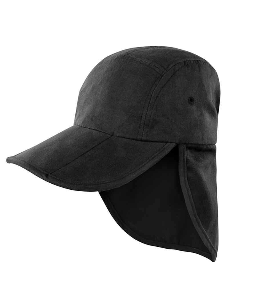 Result Kids Fold Up Legionnaires Cap Black