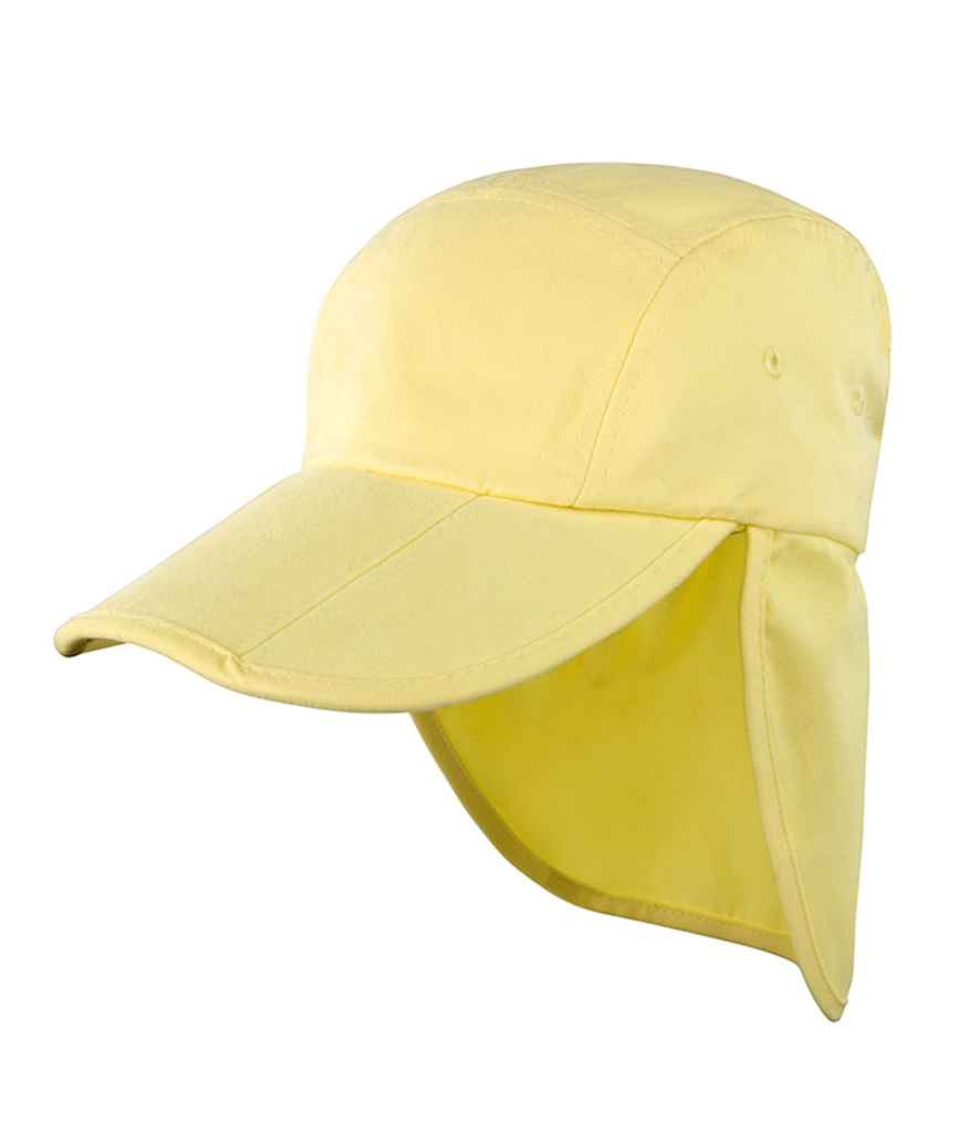 Result Kids Fold Up Legionnaires Cap | Yellow - Result Headwear Headwear - Lancashire Teamwear