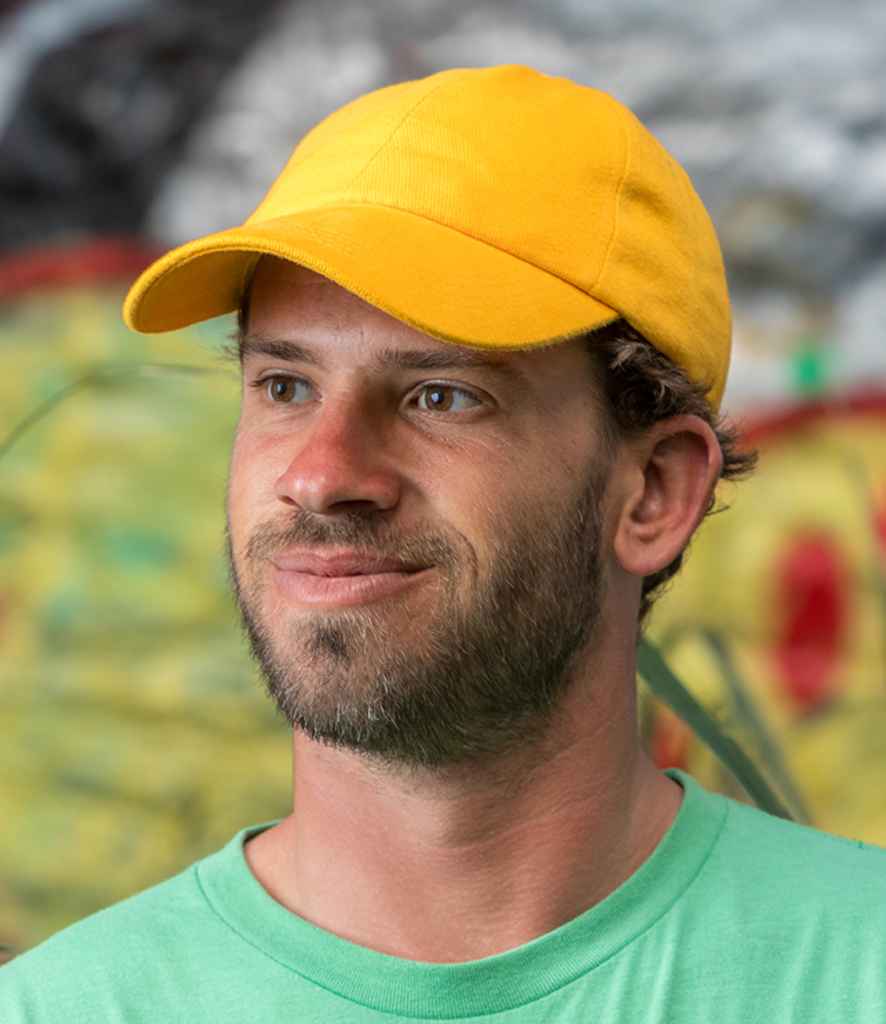 Result Memphis Brushed Cotton Cap | Yellow - Result Headwear Headwear - Lancashire Teamwear