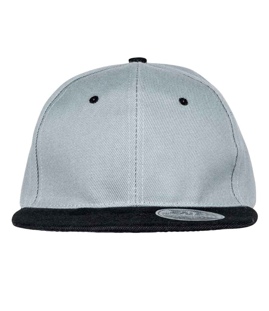 Result Contrast Bronx Snapback Cap | Heather Grey/Black - Result Headwear Headwear - Lancashire Teamwear