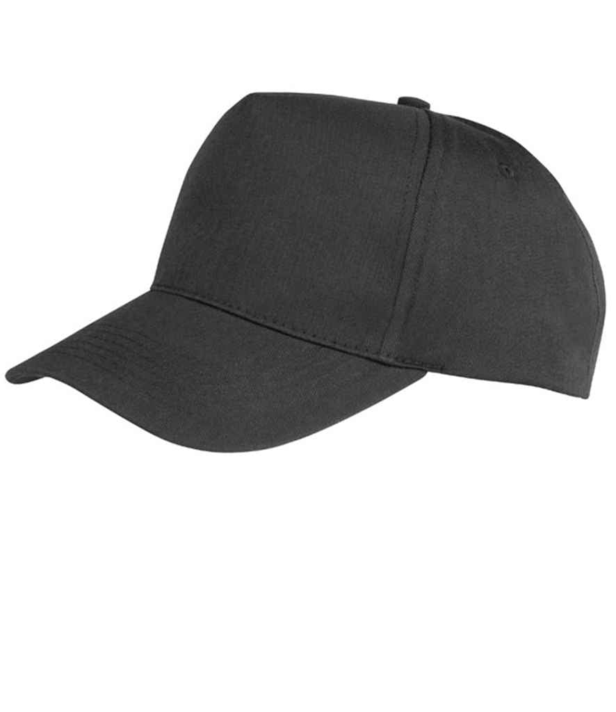 Result Boston 5 Panel Printers Cap | Black - Result Headwear Headwear - Lancashire Teamwear