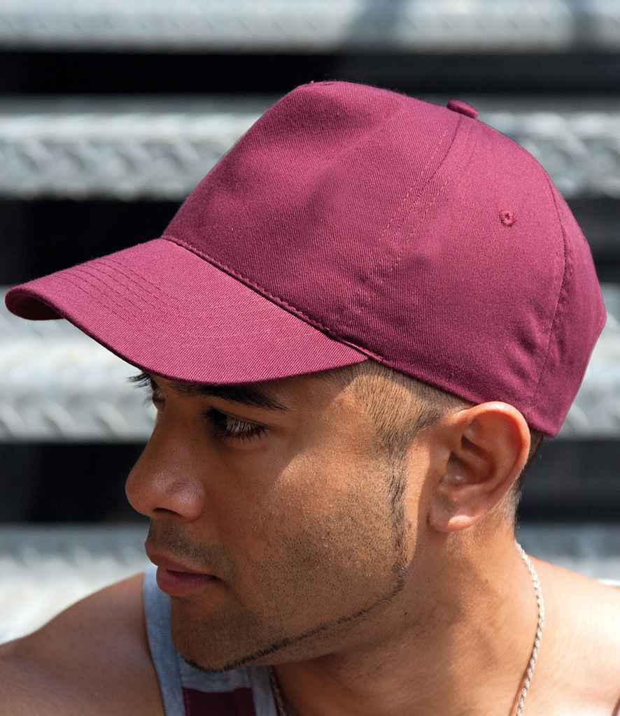 Result Boston 5 Panel Printers Cap | Burgundy - Result Headwear Headwear - Lancashire Teamwear