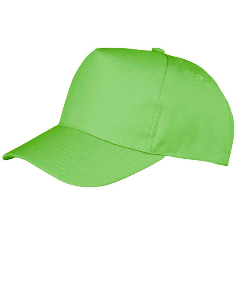 Result Boston 5 Panel Printers Cap | Lime Green - Result Headwear Headwear - Lancashire Teamwear