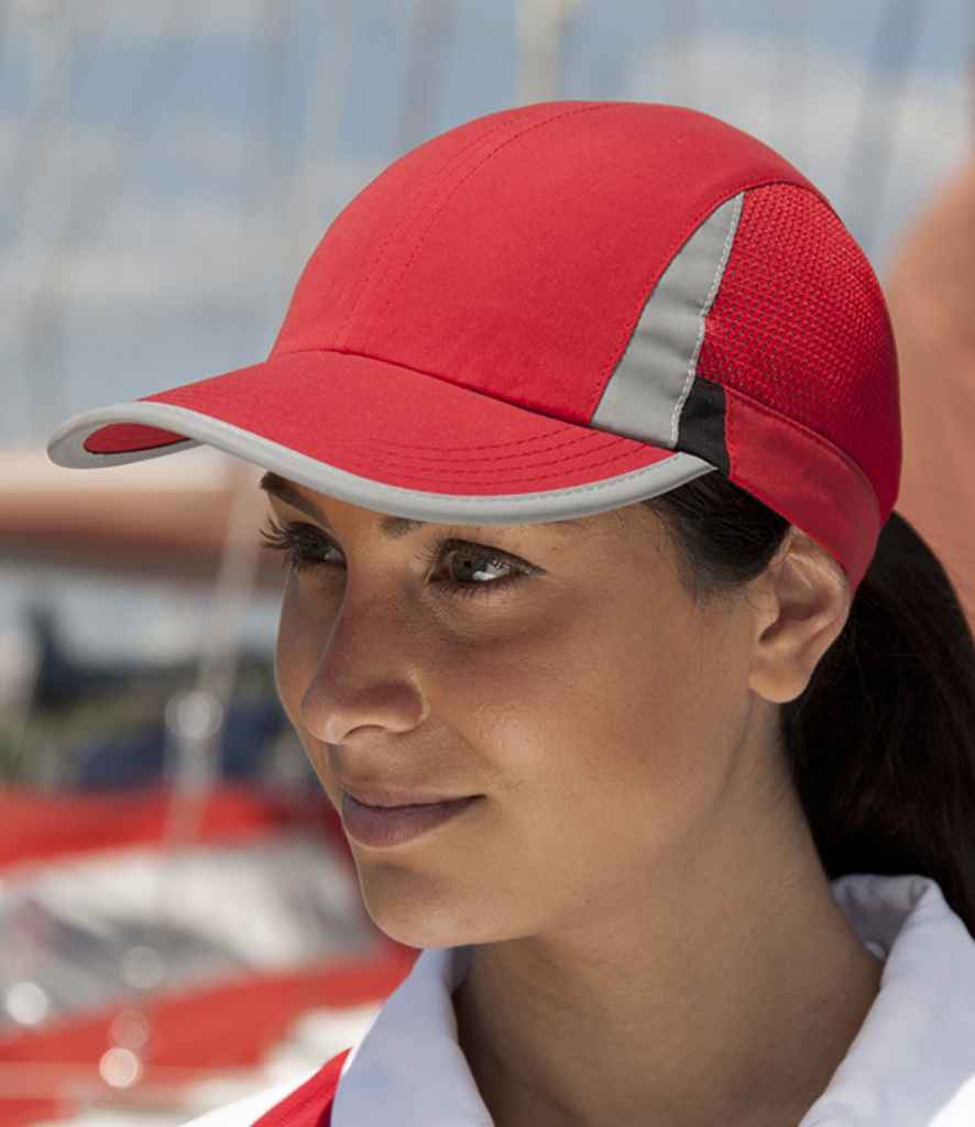 Spiro Sport Cap | Red/Black - Result Headwear Headwear - Lancashire Teamwear