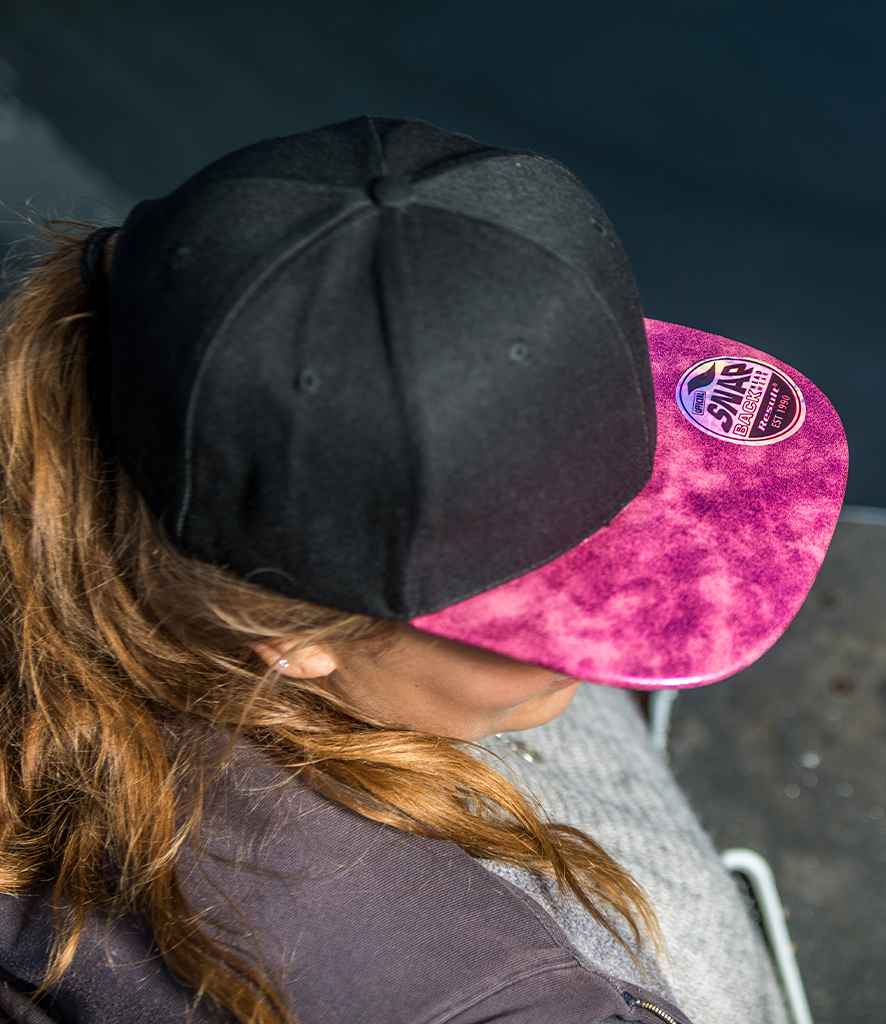 Result Bronx Glitter Snapback Cap | Black/Pink - Result Headwear Headwear - Lancashire Teamwear
