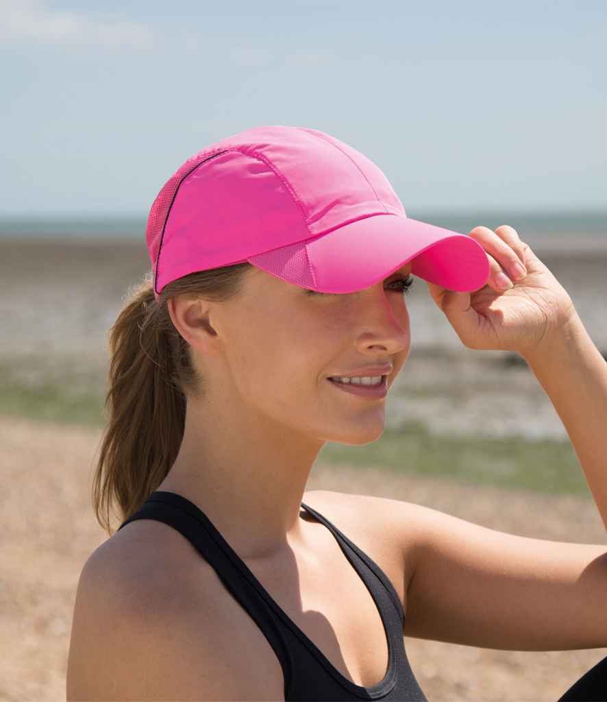 Spiro Impact Sport Cap | Fluorescent Pink - Result Headwear Headwear - Lancashire Teamwear
