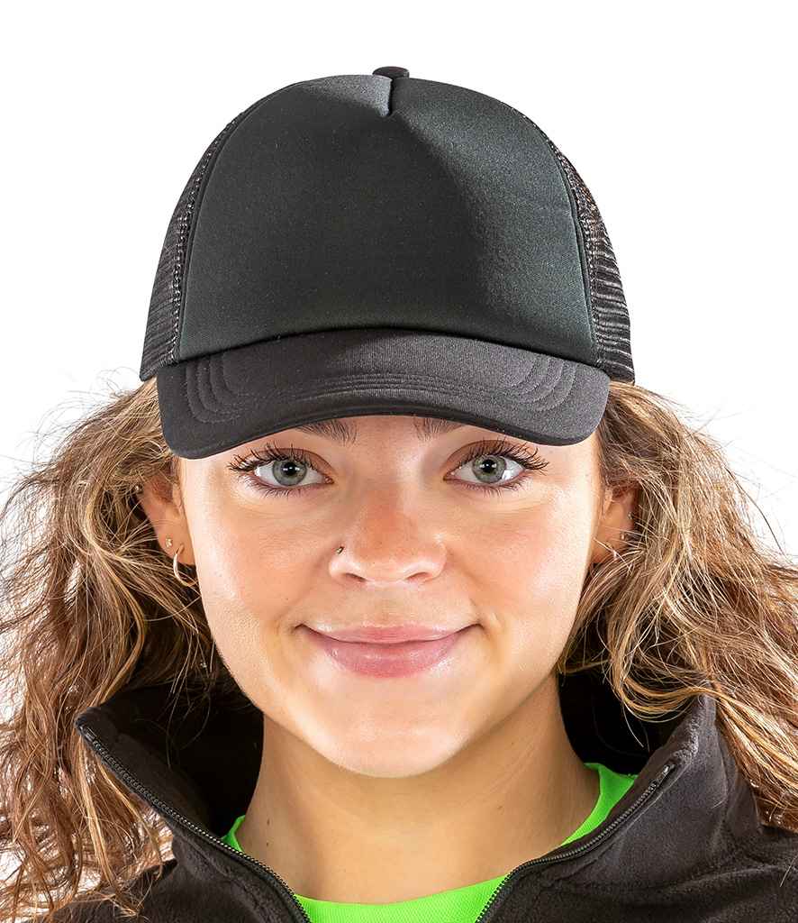 Result Core 1/2 Mesh Truckers Cap | Black - Result Headwear Headwear - Lancashire Teamwear