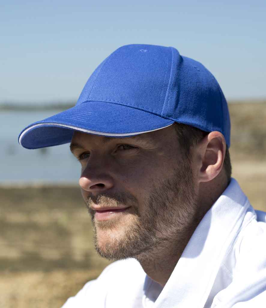 Result Memphis Sandwich Peak Cap | Royal Blue/White - Result Headwear Headwear - Lancashire Teamwear