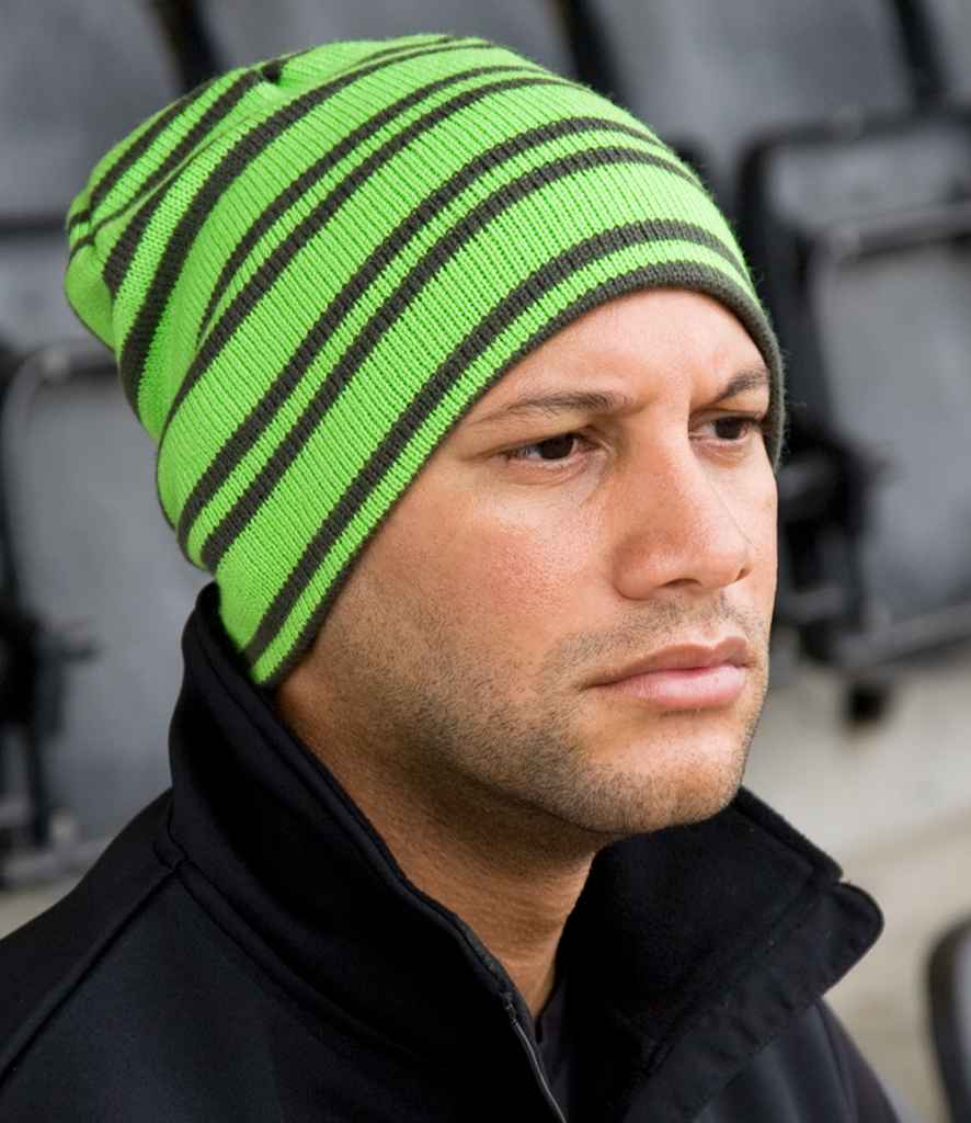 Result Team Reversible Beanie | Lime Green/Grey - Result Winter Essentials Headwear - Lancashire Teamwear