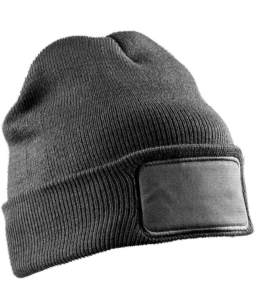Result Genuine Recycled Double Knit Printers Beanie | Grey Headwear - Lancashire Teamwear