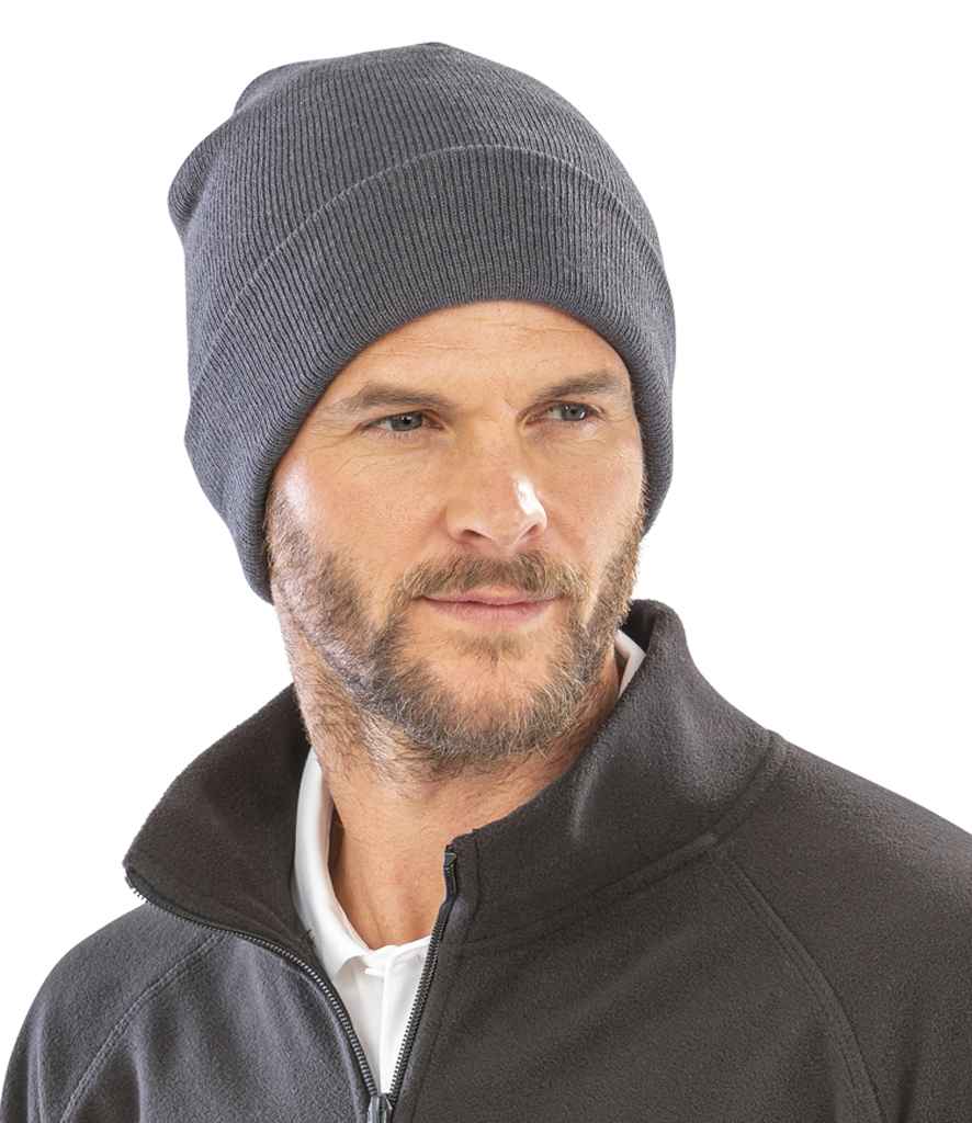 Result Genuine Recycled Woolly Ski Hat | Charcoal Grey Headwear - Lancashire Teamwear