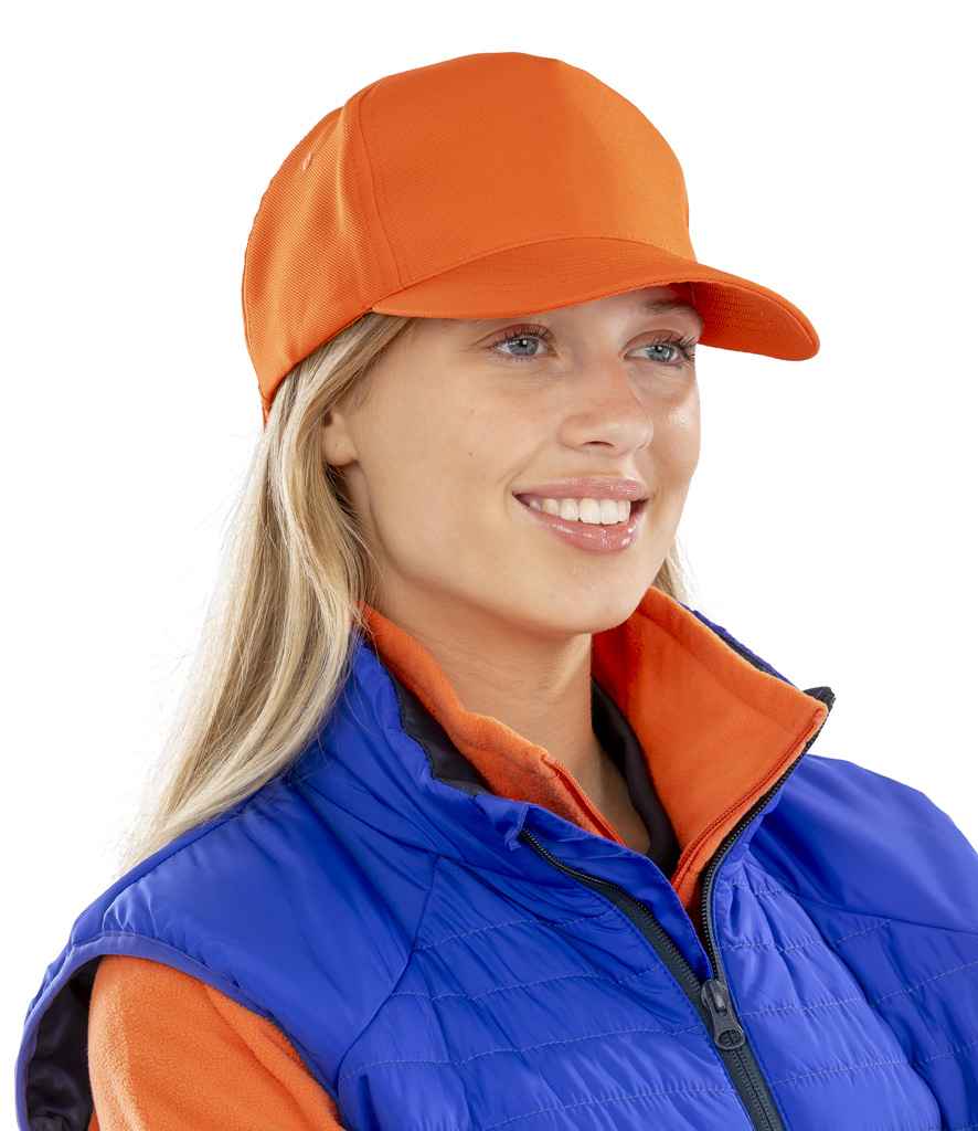 Result Genuine Recycled Printers Cap | Orange Headwear - Lancashire Teamwear