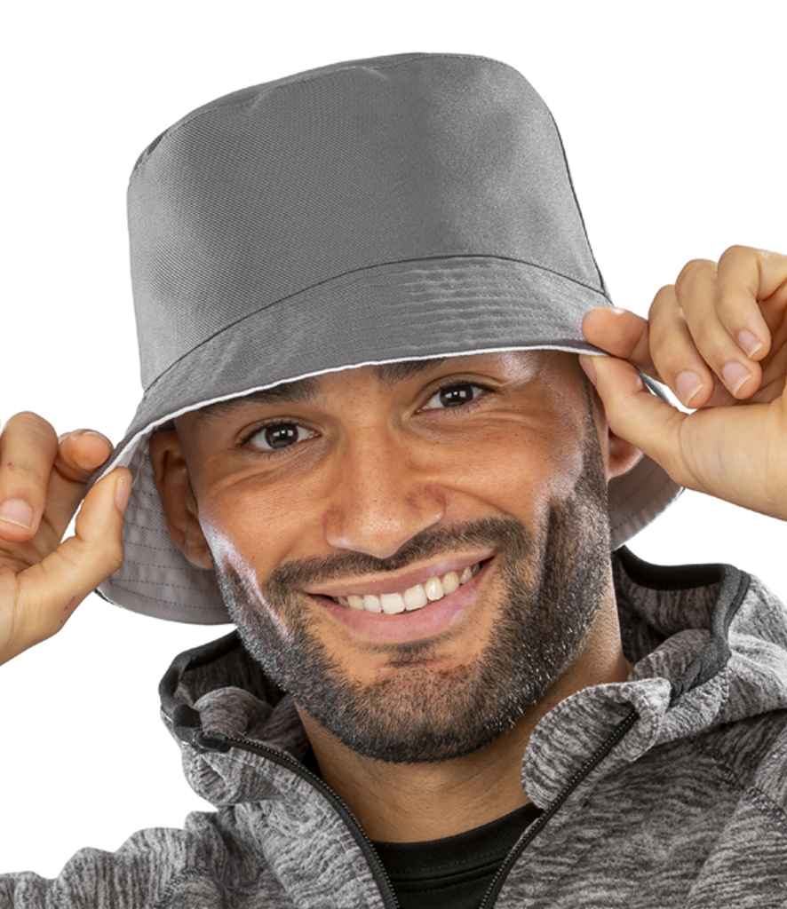 Result Genuine Recycled Core Reversible Bucket Hat | Grey/White Headwear - Lancashire Teamwear