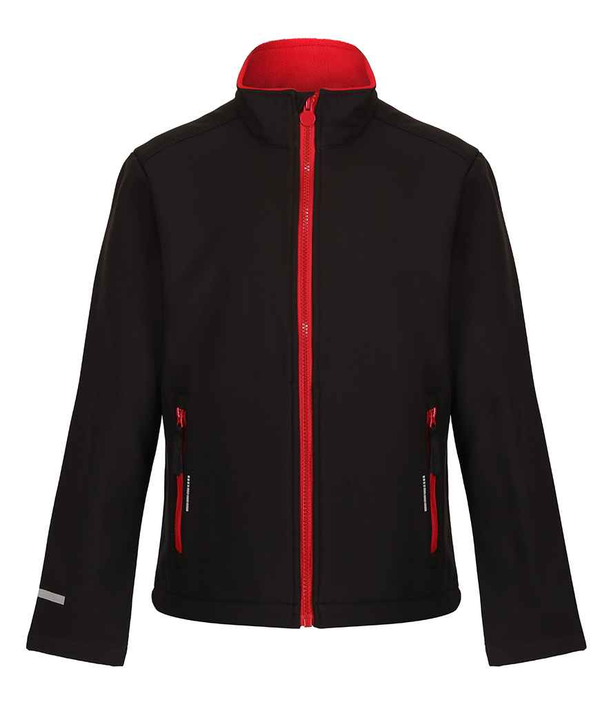 Regatta Kids Ablaze Soft Shell Jacket | Black/Classic Red - Regatta Professional - Lancashire Teamwear