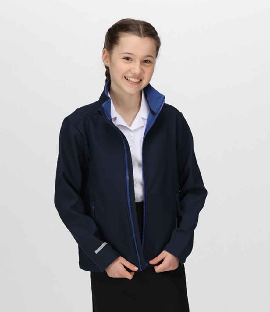 Regatta Kids Ablaze Soft Shell Jacket | Navy/New Royal Blue - Regatta Professional - Lancashire Teamwear
