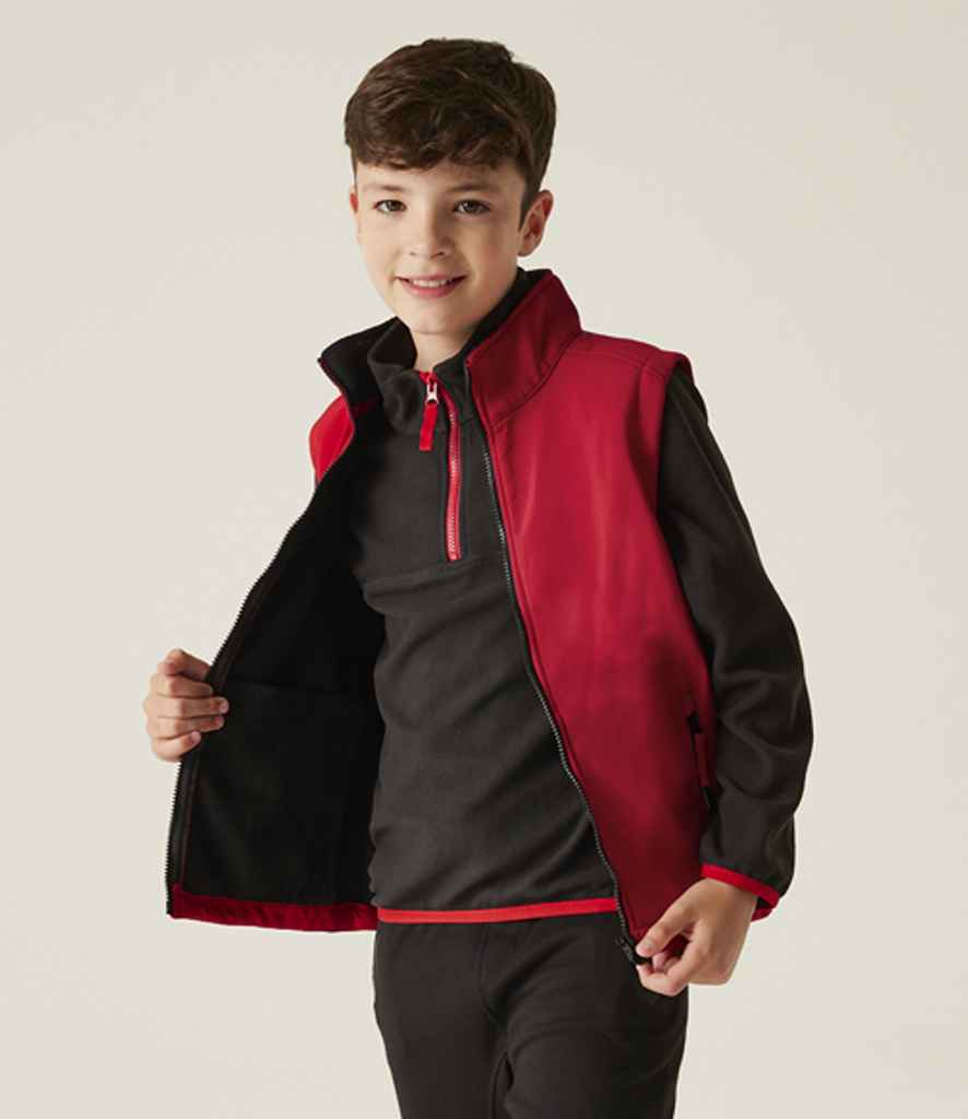 Regatta Kids Ablaze Soft Shell Bodywarmer | Classic Red/Black - Regatta Professional Gilet - Lancashire Teamwear