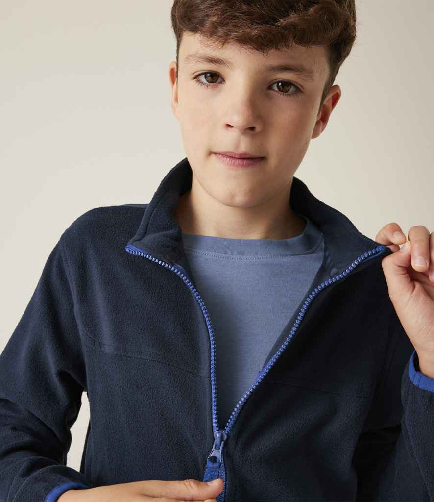 Regatta Kids Full Zip Micro Fleece Jacket | Navy/New Royal Blue - Regatta Professional - Lancashire Teamwear