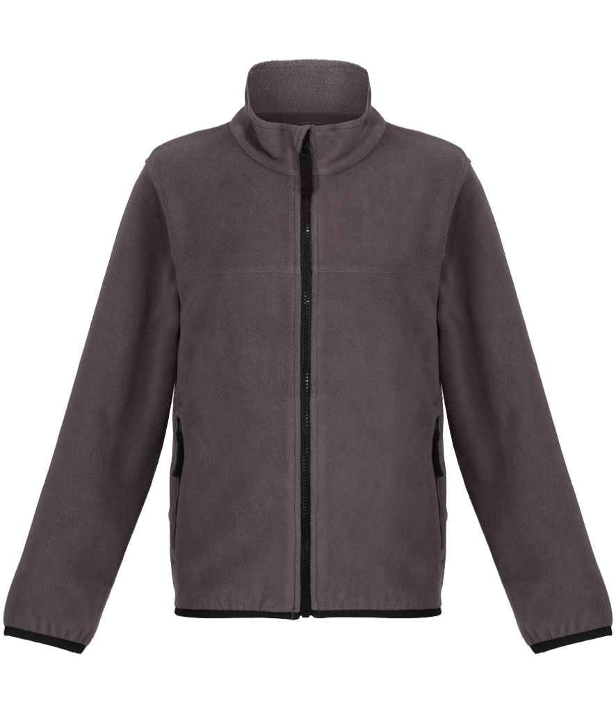 Regatta Kids Full Zip Micro Fleece Jacket | Seal Grey/Black - Regatta Professional - Lancashire Teamwear