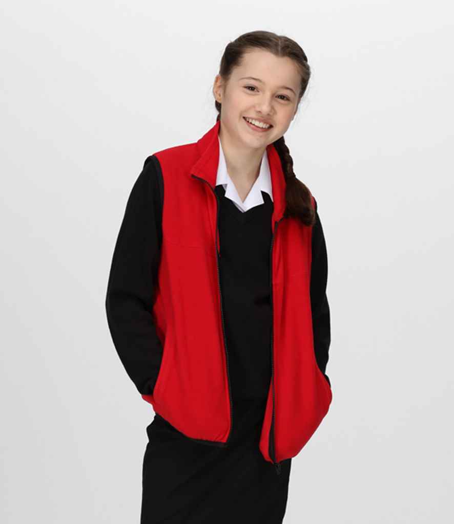 Regatta Kids Micro Fleece Bodywarmer | Classic Red/Black - Regatta Professional Gilet - Lancashire Teamwear