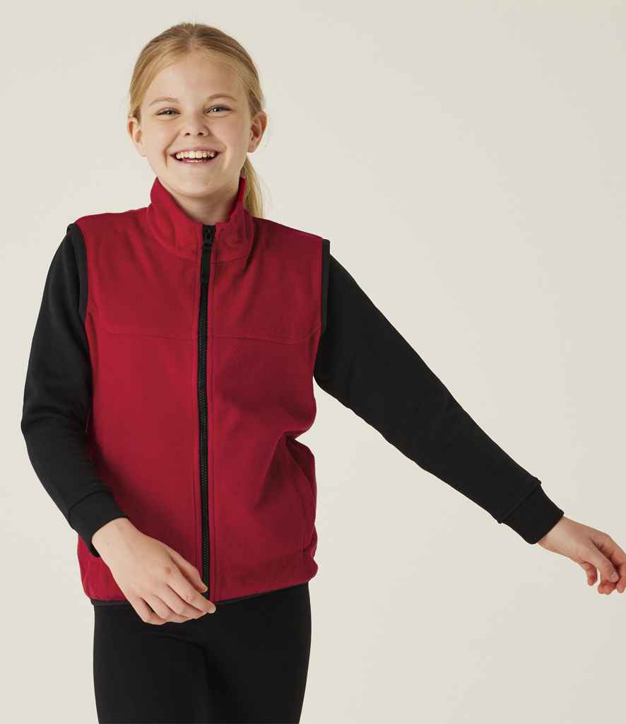Regatta Kids Micro Fleece Bodywarmer | Classic Red/Black - Regatta Professional Gilet - Lancashire Teamwear