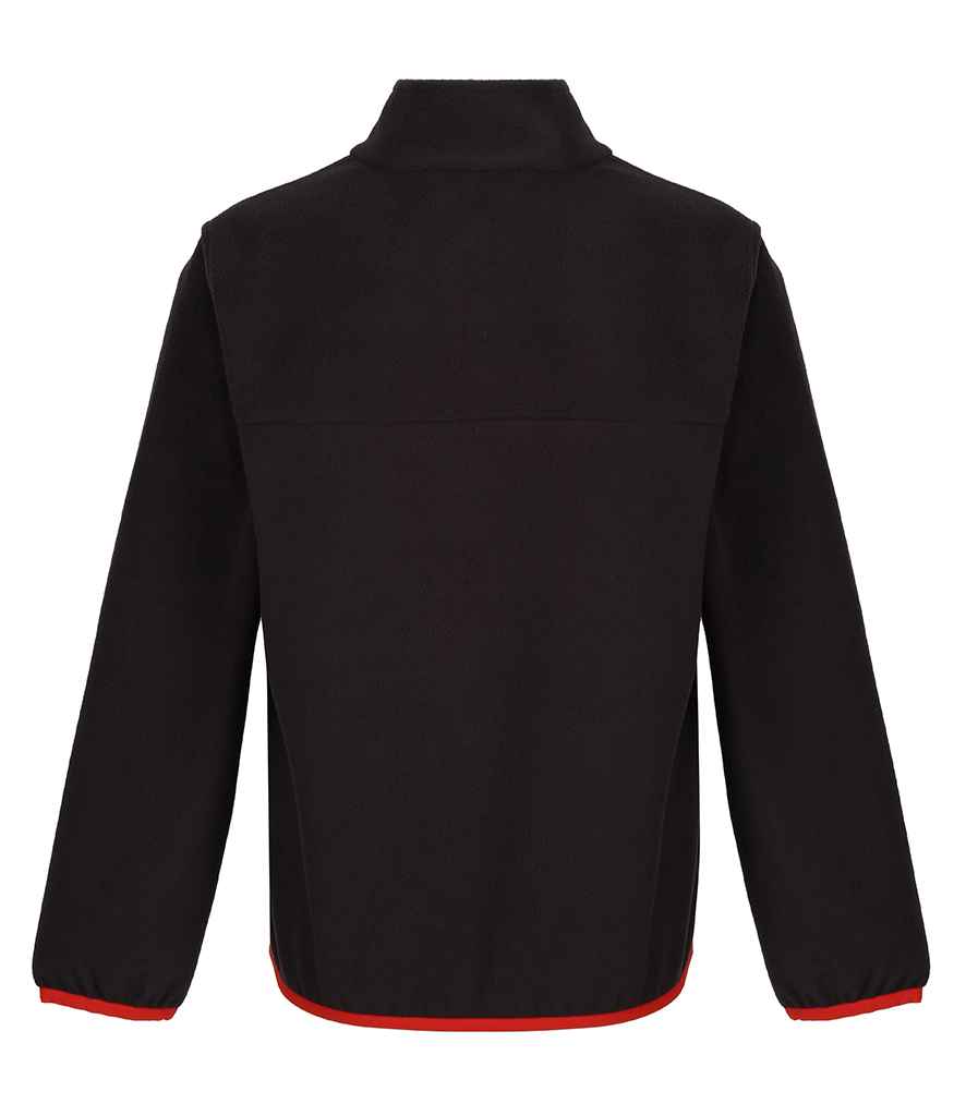 Regatta Kids Half Zip Micro Fleece Jacket | Black/Classic Red - Regatta Professional - Lancashire Teamwear