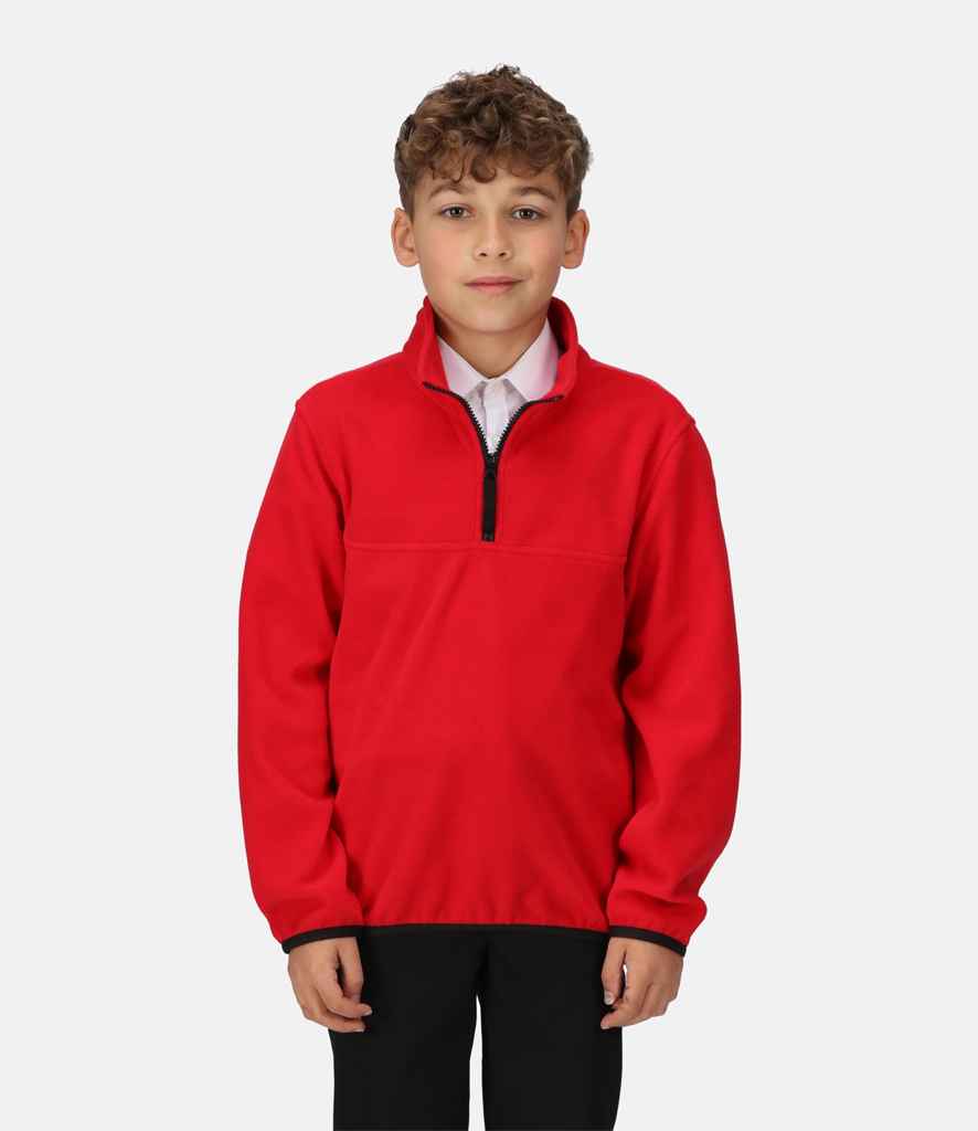 Regatta Kids Half Zip Micro Fleece Jacket | Classic Red/Black - Regatta Professional - Lancashire Teamwear