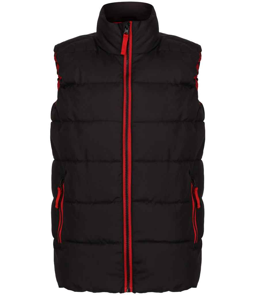 Regatta Kids Scholar Thermal Bodywarmer | Black/Classic Red - Regatta Professional Gilet - Lancashire Teamwear