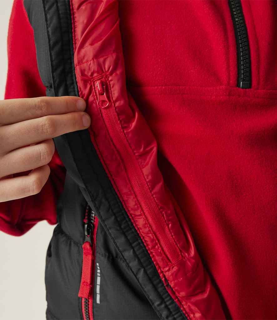Regatta Kids Scholar Thermal Bodywarmer | Black/Classic Red - Regatta Professional Gilet - Lancashire Teamwear