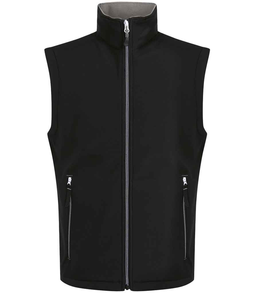 Regatta Ascender Two Layer Soft Shell Bodywarmer Black/Mineral Grey