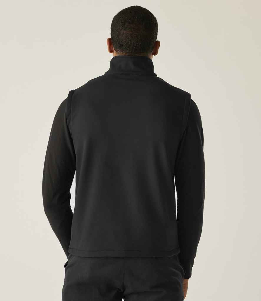 Regatta Ascender Two Layer Soft Shell Bodywarmer | Black/Mineral Grey - Regatta Professional Gilet - Lancashire Teamwear