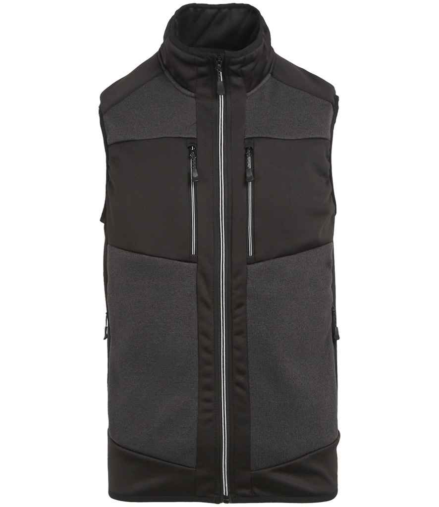 Regatta E-Volve Unisex Knit Effect Stretch Bodywarmer Ash/Black