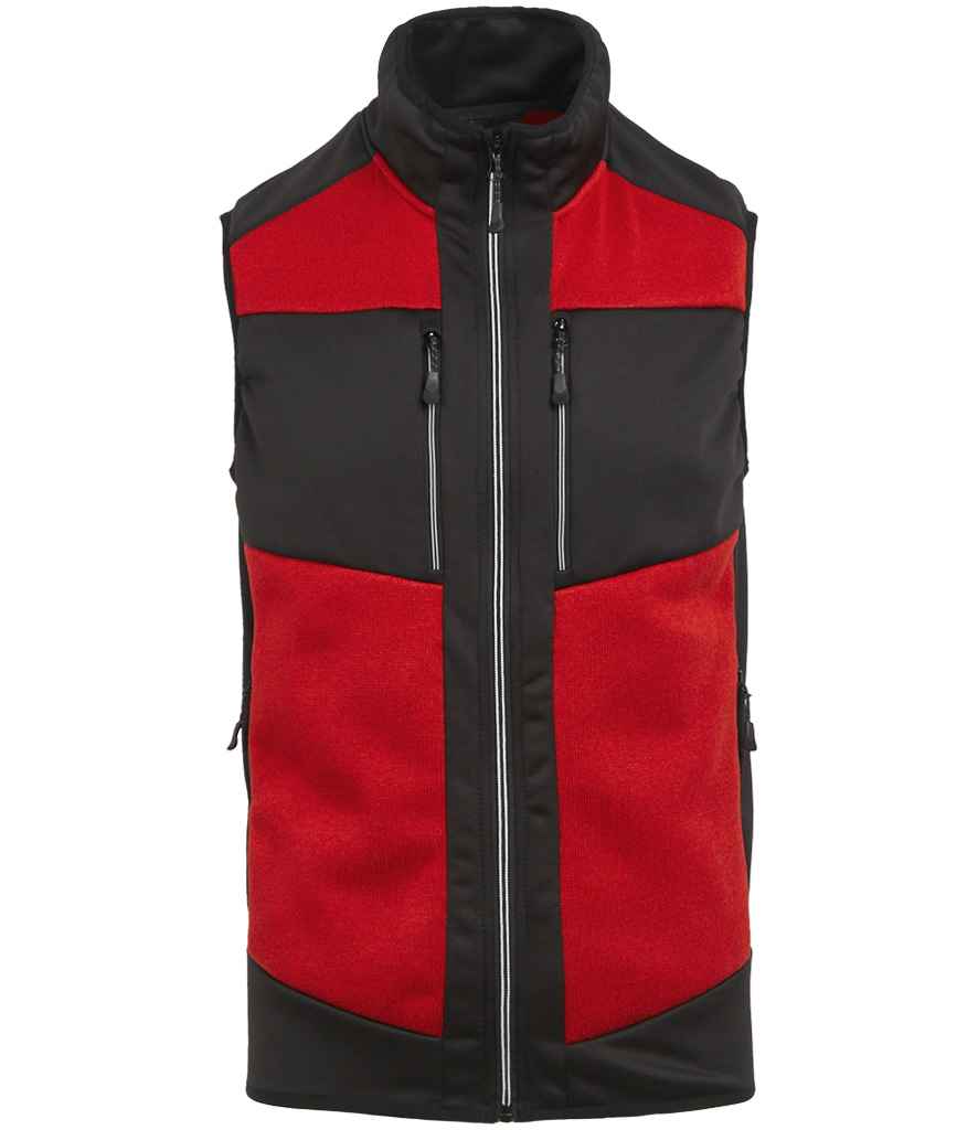 Regatta E-Volve Unisex Knit Effect Stretch Bodywarmer Classic Red/Black