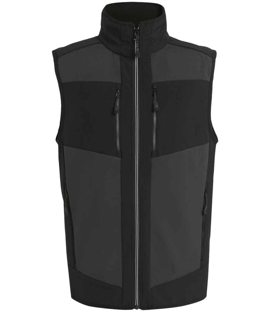Regatta E-Volve Unisex Two Layer Soft Shell Bodywarmer | Ash/Black - Regatta Professional Gilet - Lancashire Teamwear