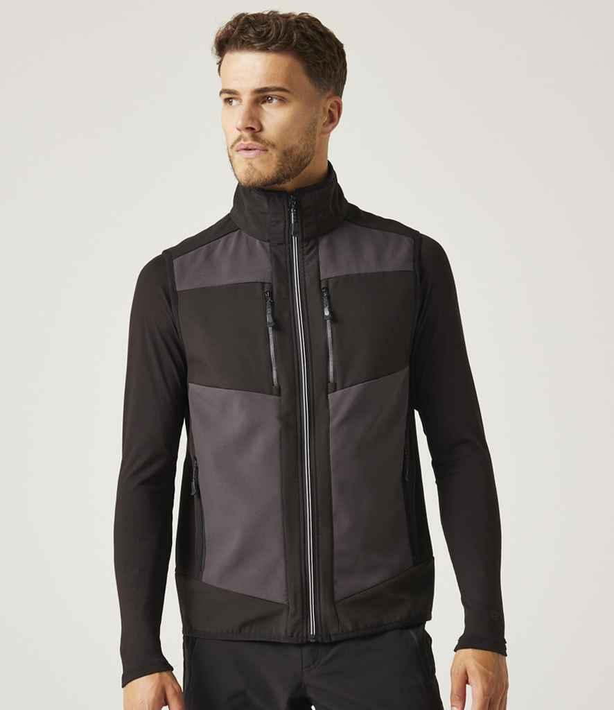 Regatta E-Volve Unisex Two Layer Soft Shell Bodywarmer | Ash/Black - Regatta Professional Gilet - Lancashire Teamwear