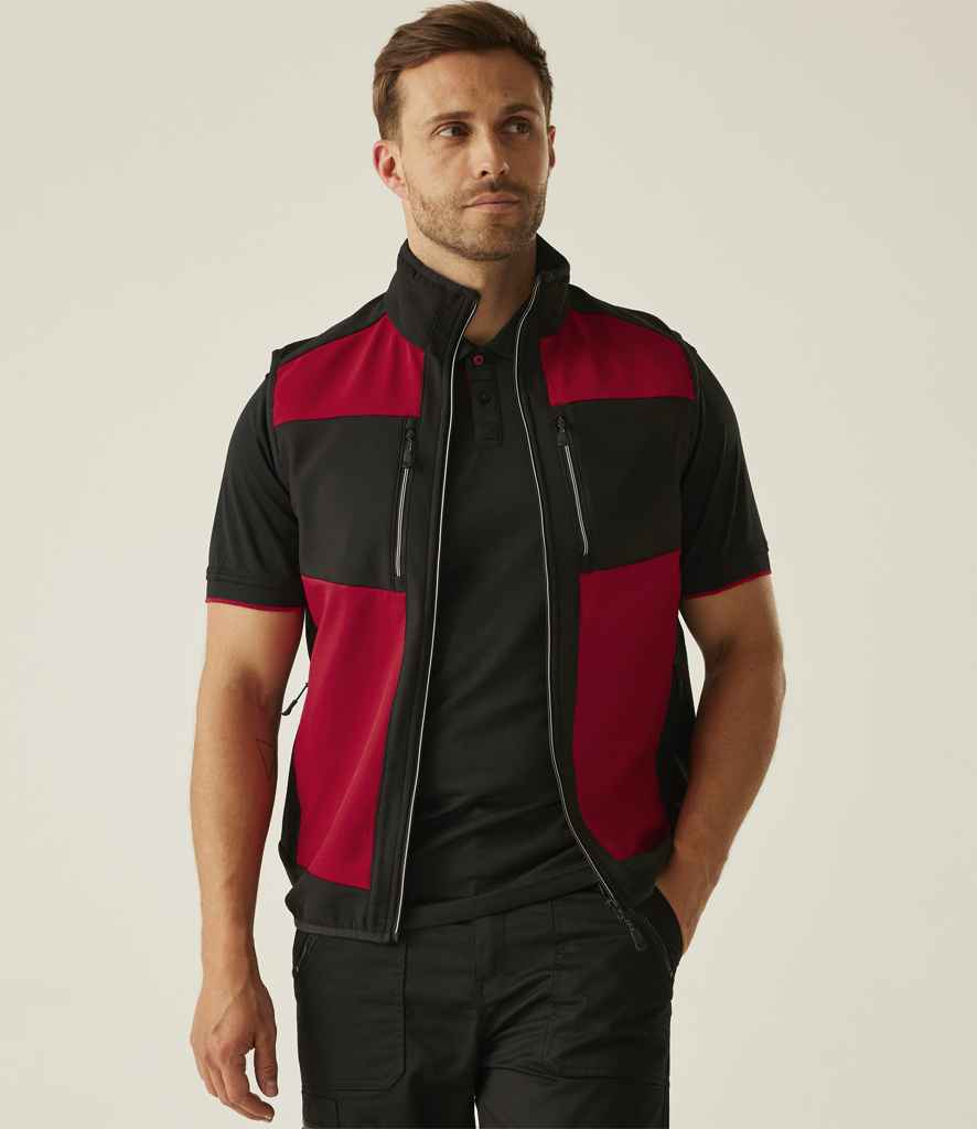 Regatta E-Volve Unisex Two Layer Soft Shell Bodywarmer | Classic Red/Black - Regatta Professional Gilet - Lancashire Teamwear