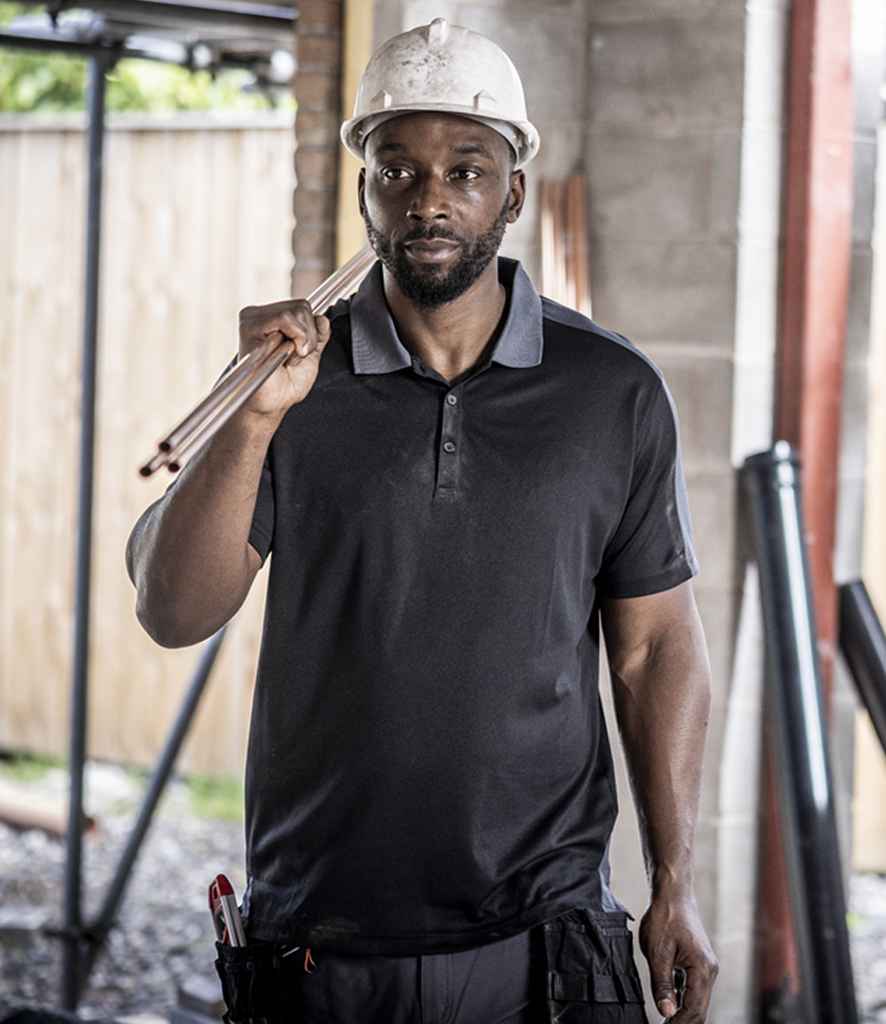 Regatta Contrast Quick Wicking Piqué Polo Shirt | Black/Seal Grey - Regatta Professional - Lancashire Teamwear