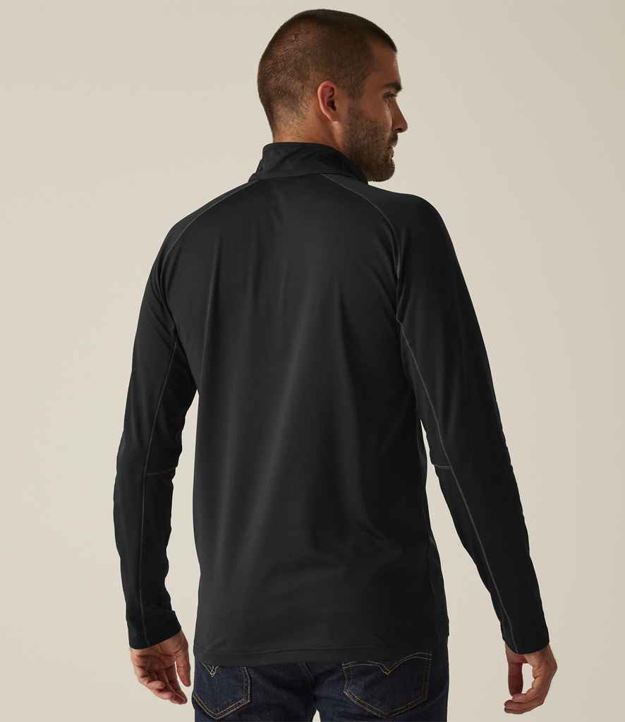Regatta Core Stretch Half Zip Midlayer Top | Black - Regatta Professional Sweatshirt - Lancashire Teamwear