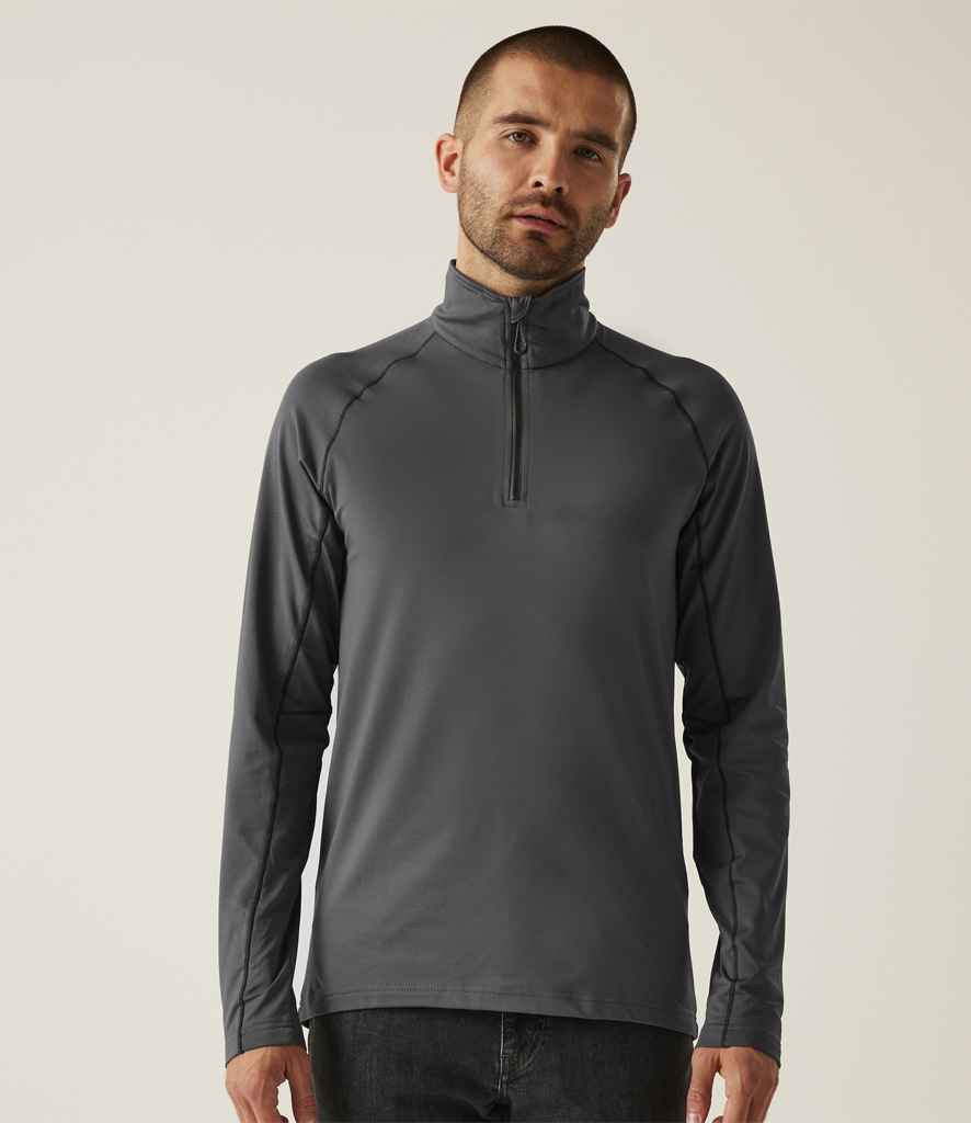 Regatta Core Stretch Half Zip Midlayer Top | Seal Grey - Regatta Professional Sweatshirt - Lancashire Teamwear