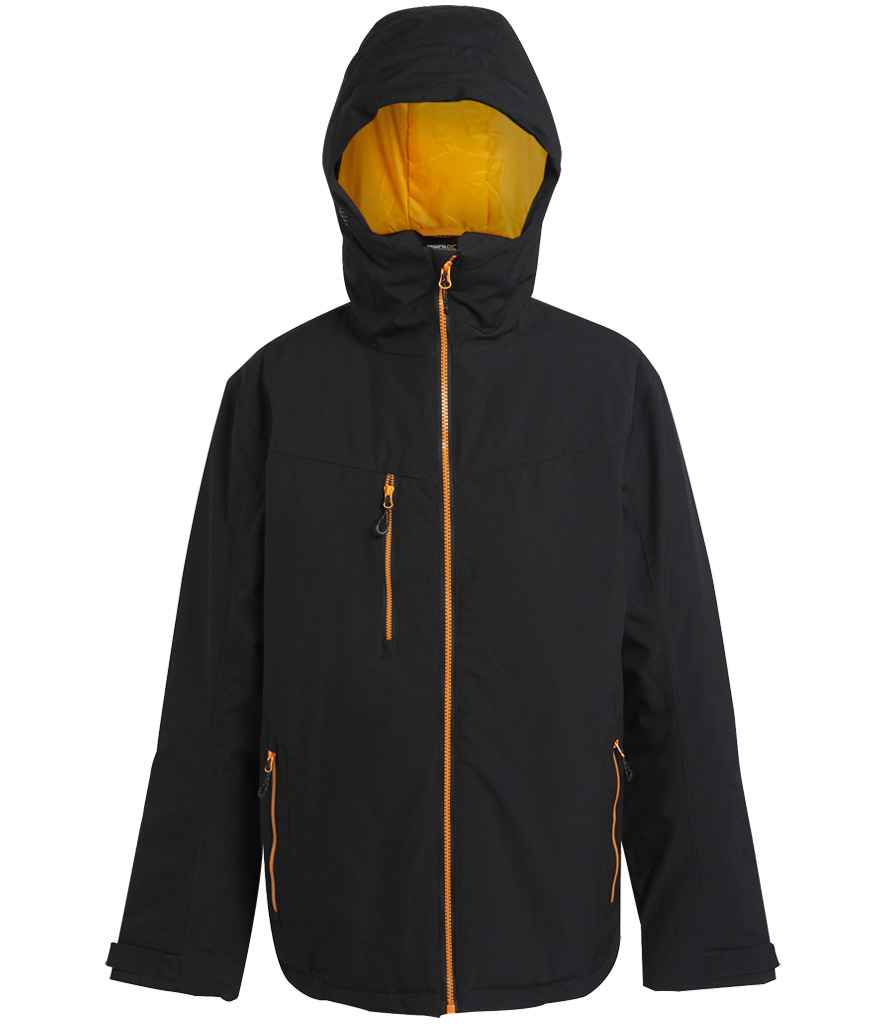 Regatta Navigate Waterproof Insulated Jacket | Black/Orange Pop - Regatta Professional - Lancashire Teamwear
