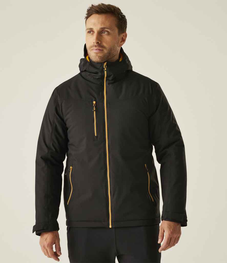 Regatta Navigate Waterproof Insulated Jacket | Black/Orange Pop - Regatta Professional - Lancashire Teamwear