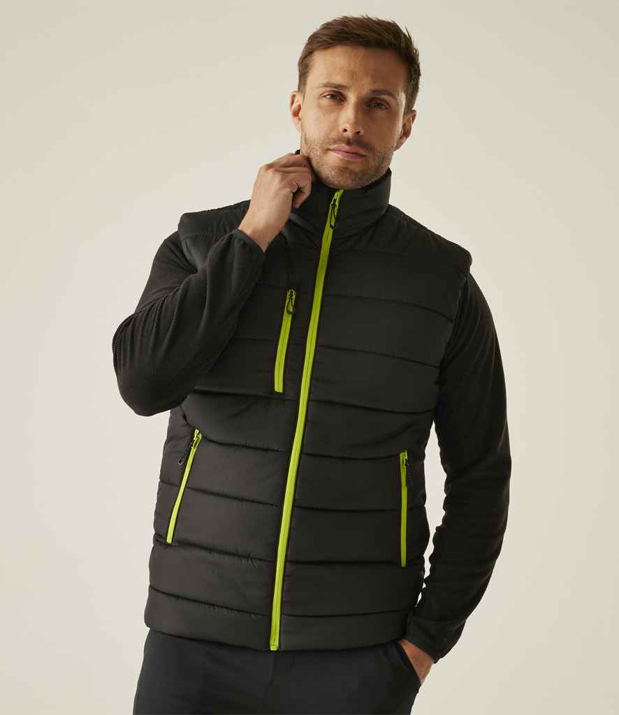 Regatta Navigate Thermal Bodywarmer | Black/Lime Green - Regatta Professional Gilet - Lancashire Teamwear