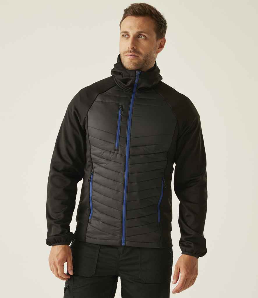 Regatta Navigate Hybrid Jacket | Black/New Royal Blue - Regatta Professional - Lancashire Teamwear