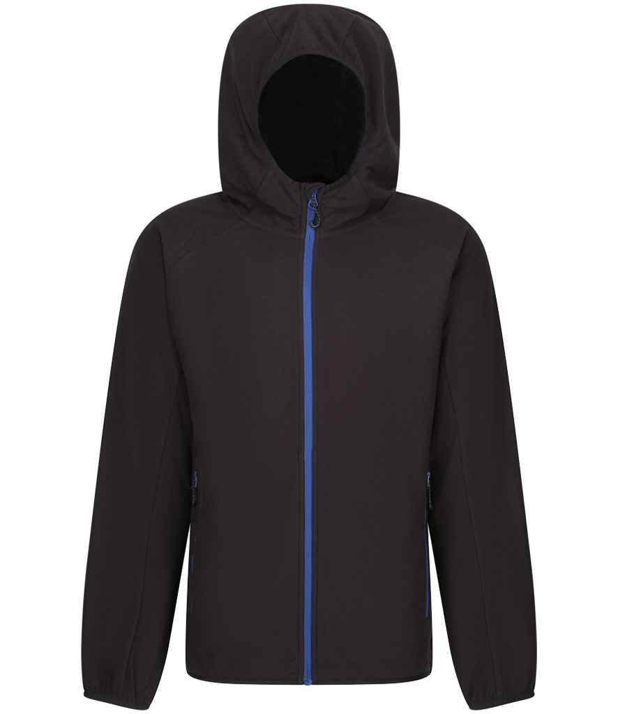 Regatta Navigate Full Zip Hooded Fleece Jacket | Black/New Royal Blue - Regatta Professional - Lancashire Teamwear