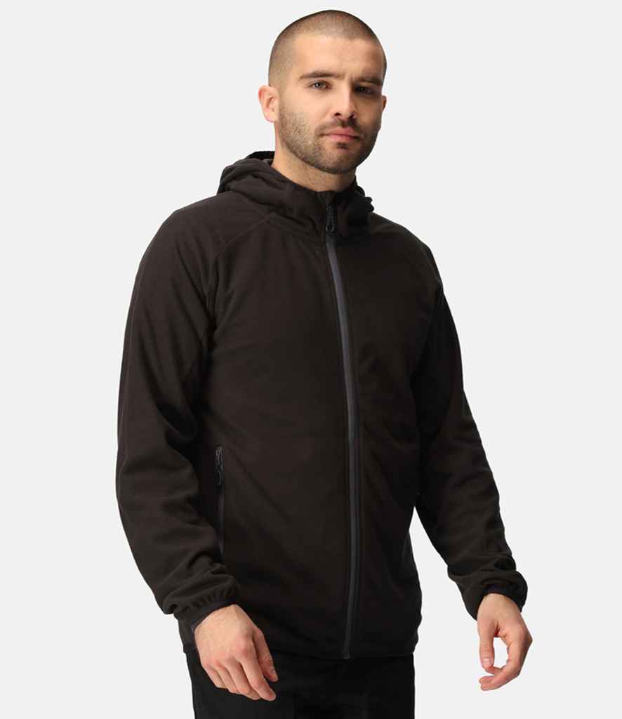 Regatta Navigate Full Zip Hooded Fleece Jacket | Black/Seal Grey - Regatta Professional - Lancashire Teamwear