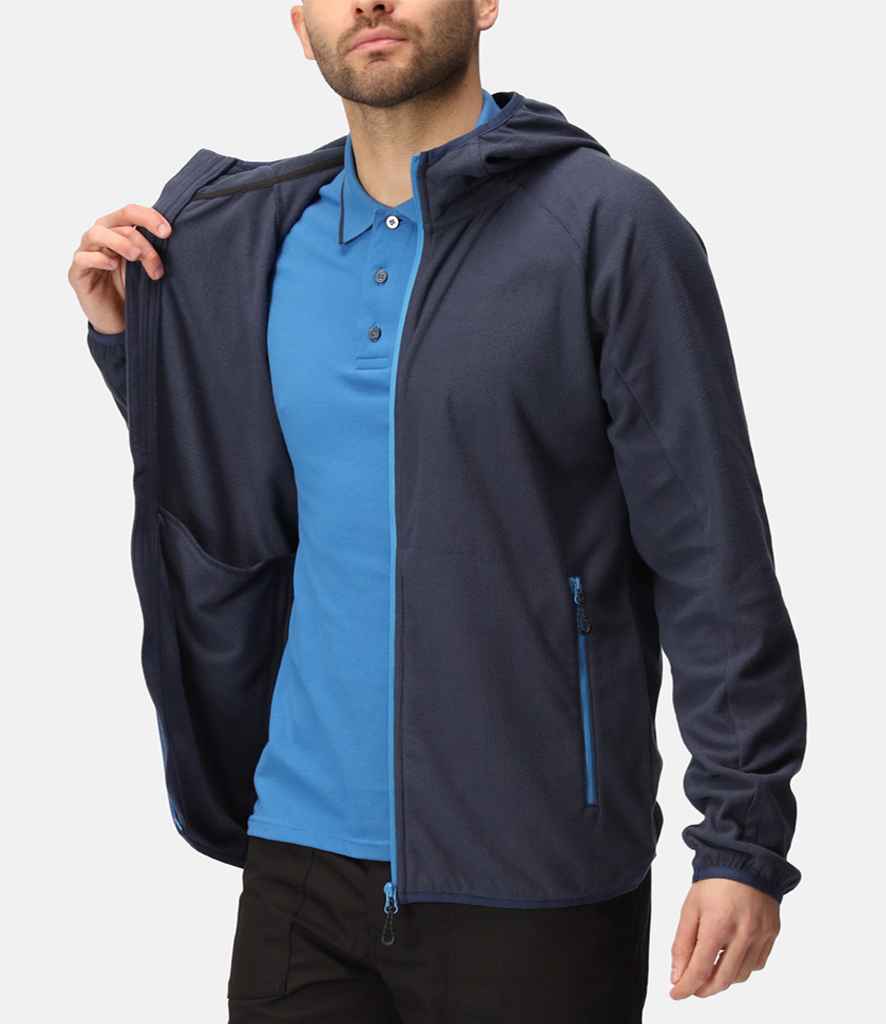 Regatta Navigate Full Zip Hooded Fleece Jacket | Navy/French Blue - Regatta Professional - Lancashire Teamwear