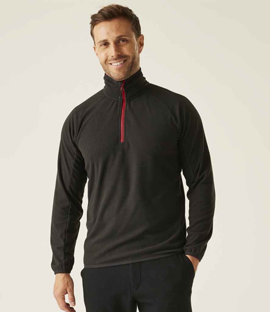 Regatta Navigate Half Zip Fleece | Black/Classic Red - Regatta Professional - Lancashire Teamwear