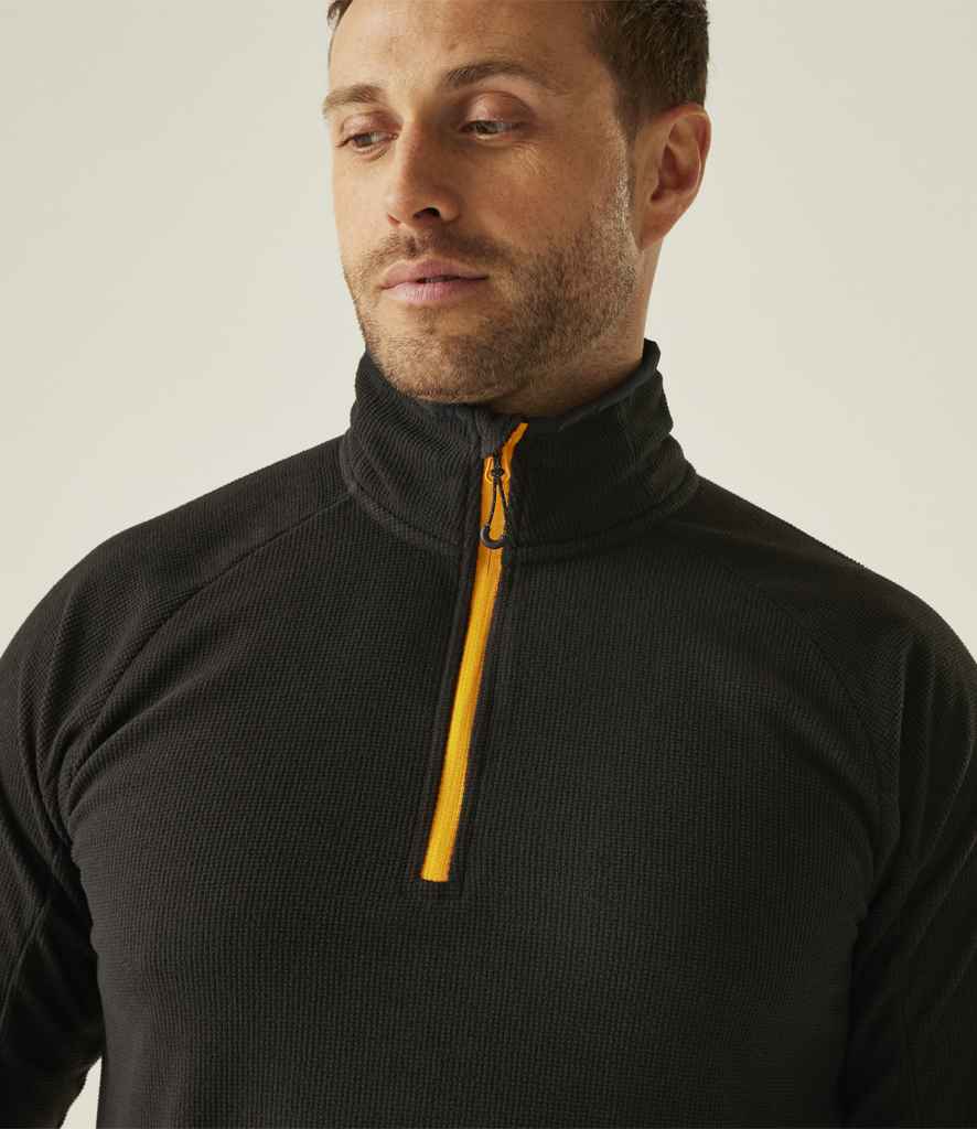 Regatta Navigate Half Zip Fleece | Black/Orange Pop - Regatta Professional - Lancashire Teamwear